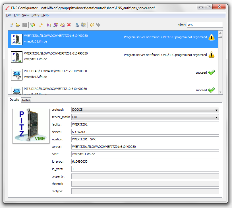 ENS Configurator Screenshot
